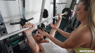 Joslyn Jane and Jmac have fun in the gym