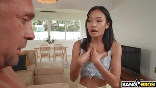 Jade Kimiko gives nice handjob to Peter Fitzwell