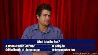 April O'Neil playing game Who wants to fuck a millionaire