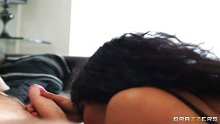 Hot british slut Kiki Minaj sucking meaty dick POV style