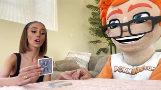 Shaved Psychic Christina Sage Sees Cumshots in Her Future – And Delivers!
