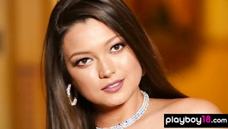 Asian teen reveals her nipple piercings