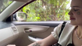 Beautiful Petite Student Gets Fucked In Car
