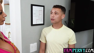 Mature stepmom offers her helping hand
