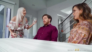 Cherie DeVille is sucking cock and her daughter is none the wiser
