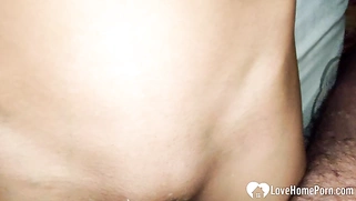 Horny shaved teen lets me record in closeup