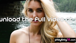 Naked blonde musician hitting the road