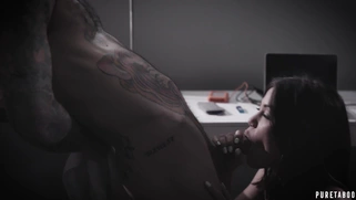 Asian Kendra Spade is sucking cock and licking balls