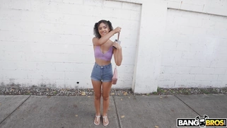 Dani Diaz is getting picked up outdoors