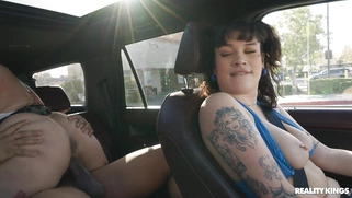 Nia Bleu shakes her big ass on black dick