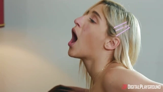 Abella Danger rides and sucks the huge black shaft