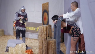 Ivy Lebelle gets ass licked and her BF does not notice it