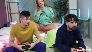 Marina Gold gets fucked behind her boyfriend's back