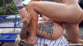 Dylann Vox gets banged by Jmac outdoors