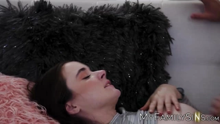 Stepdaughter Hazel Moore craves for his stepdads big cock in her tight ass hole