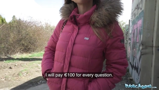 A beautiful woman with a model looking figure gives and outdoor blowjob before fucking
