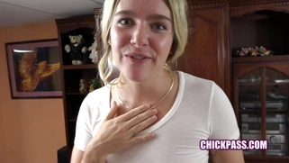 Young hottie Opal Castle's in jeans and sucking a cock