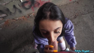 Victoria Nyx is sucking cock in POV outdoors