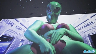 Area 51 Porn: Sex with an Alien Discovered During a Raid