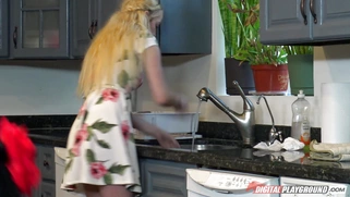Aria Alexander pleasures the lucky dick with her mouth