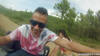 Aletta Ocean four wheeling through some Spanish hills