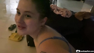 Teen babe swallows a dick like a pro