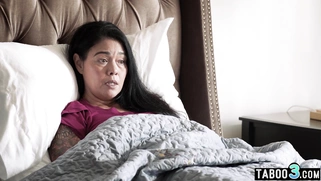 Teen has to fuck in front of her stepmom