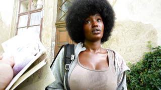 Czech Streets 152: Quickie with Cute Busty Black Girl
