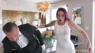 Monique Alexander gets her big tits grabbed by Keiran Lee