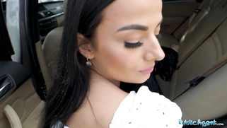 Shes a sexy hitchhiker with great tits and ass with appetite for cock