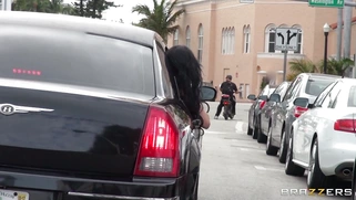 Diamond Kitty and Phoenix Marie getting fucked in the limo
