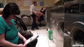 Nasty bitch Ava Dalush fucked in front of a crowd of strangers