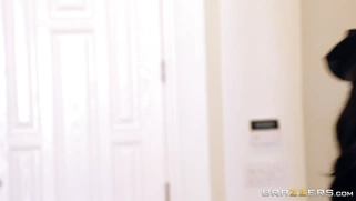 Sexy cop Holly Halston telling the burglar to take his dick out for her