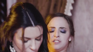 Amirah Adara and Ania Kinski take turns riding hard cock