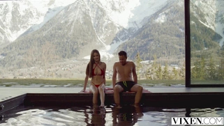 Ski bunny Sonya has passionate sex in the Alps