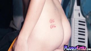 Nude red teen nerd shows all her secrets