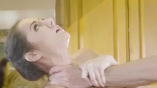 Lily Adams in high heels gets trimmed pussy railed