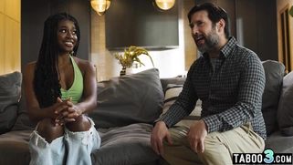 Angry dude taboo fucking an ebony MILF